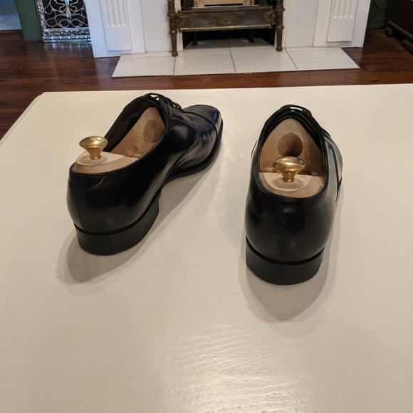 9/9.5 Edward Green Fawsley Black Dress Shoes - Picture 3 of 8